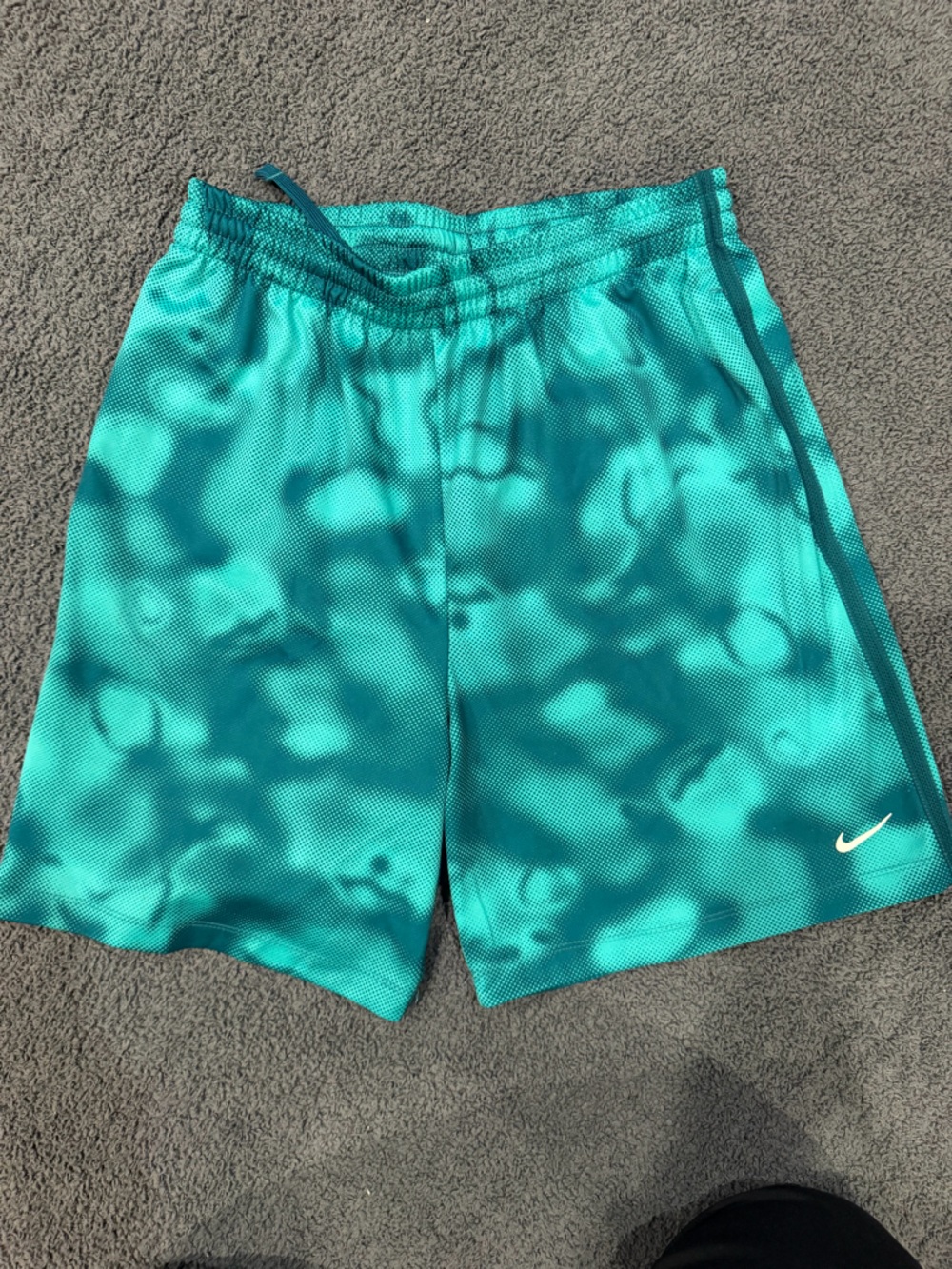 Nike Teal Green Dri-FIT Athletic Shorts with Black Swoosh
